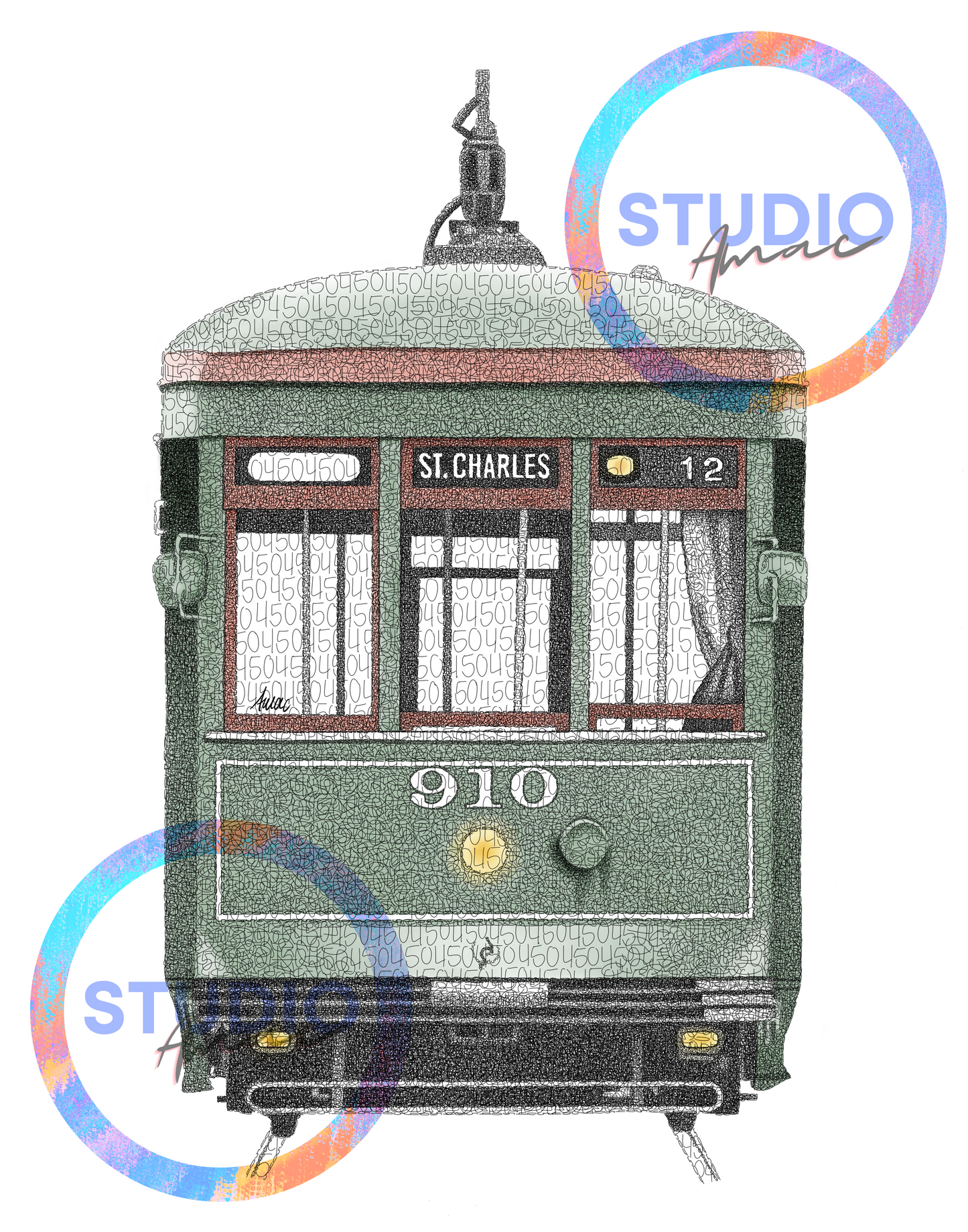 504 Streetcar Print (Christmas Edition)