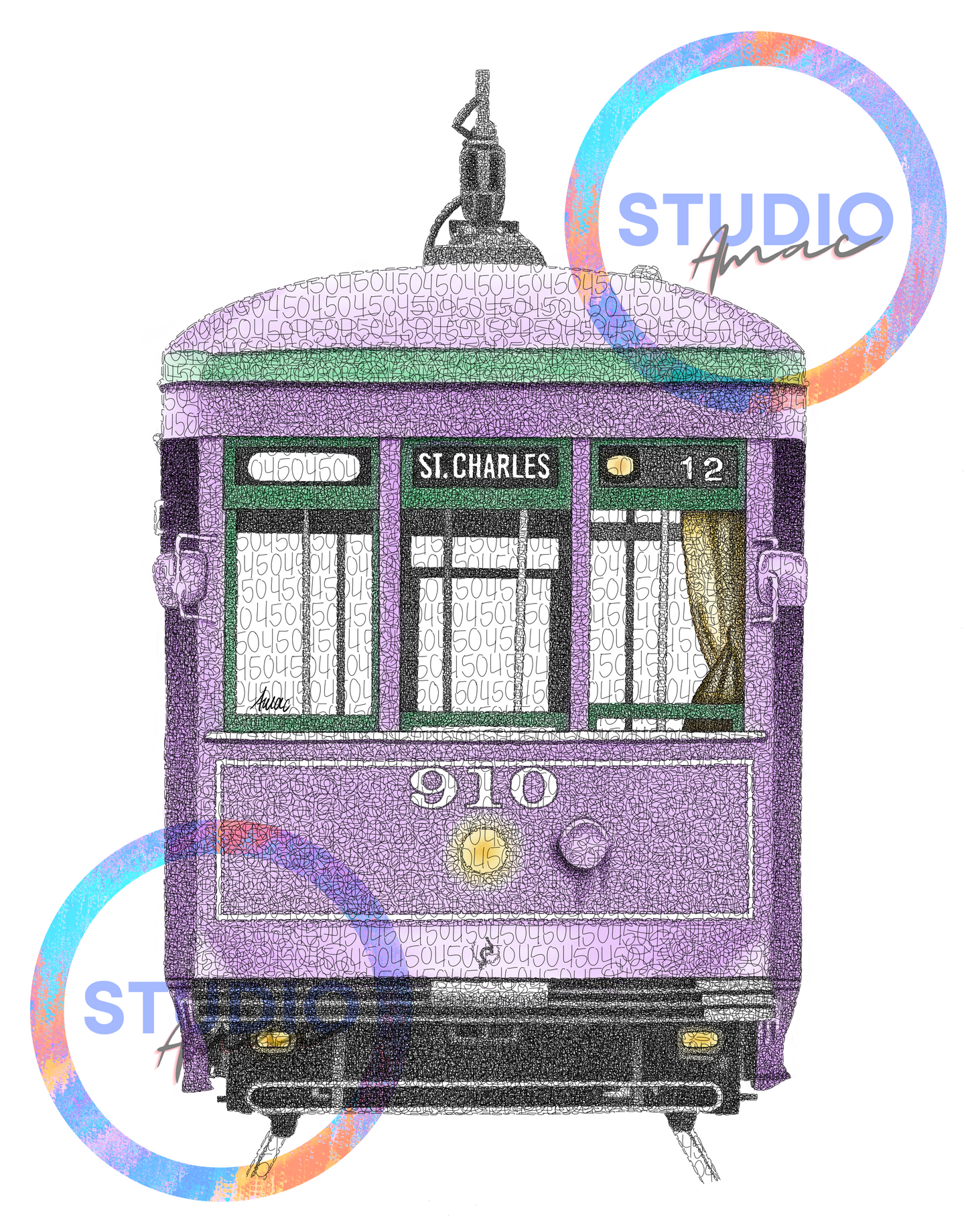 504 Streetcar Print (Mardi Gras Edition)