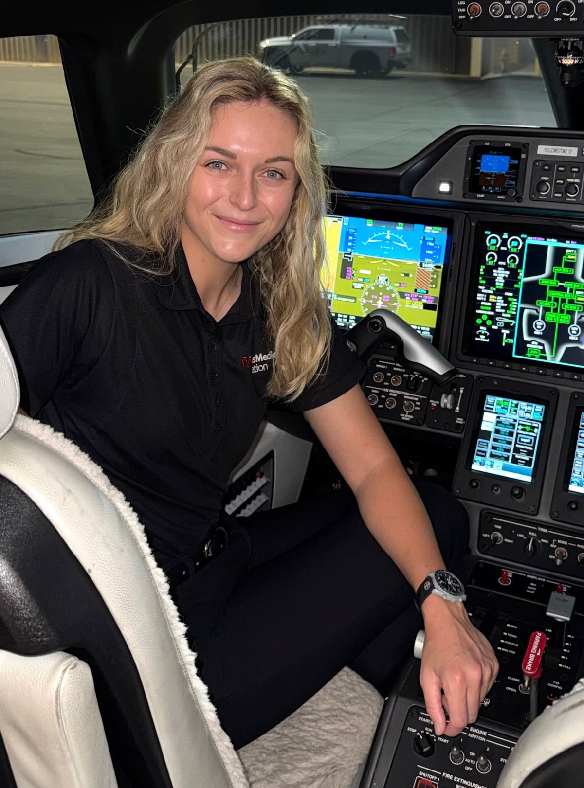 Andrea McDonald, pilot and artist behind Studio Amac