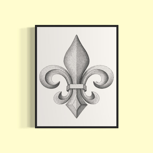 504 Fleur De Lis Print