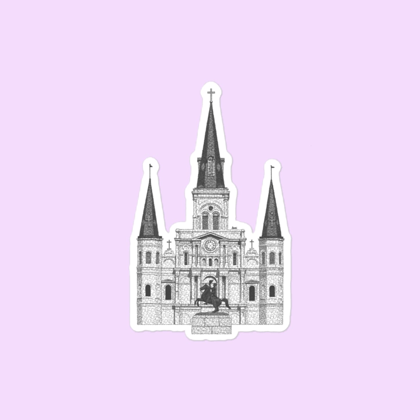 New Orleans Cathedral Sticker