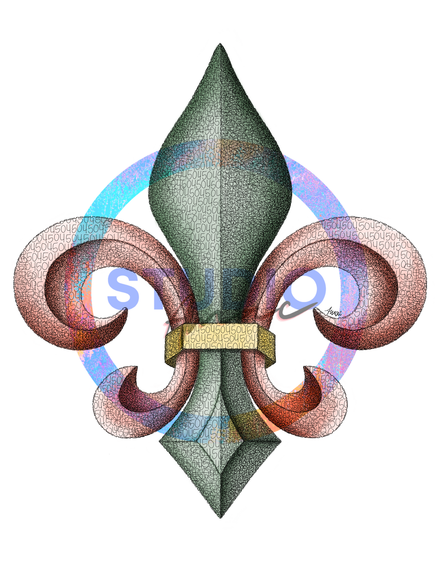 504 Fleur de Lis Christmas Shirt