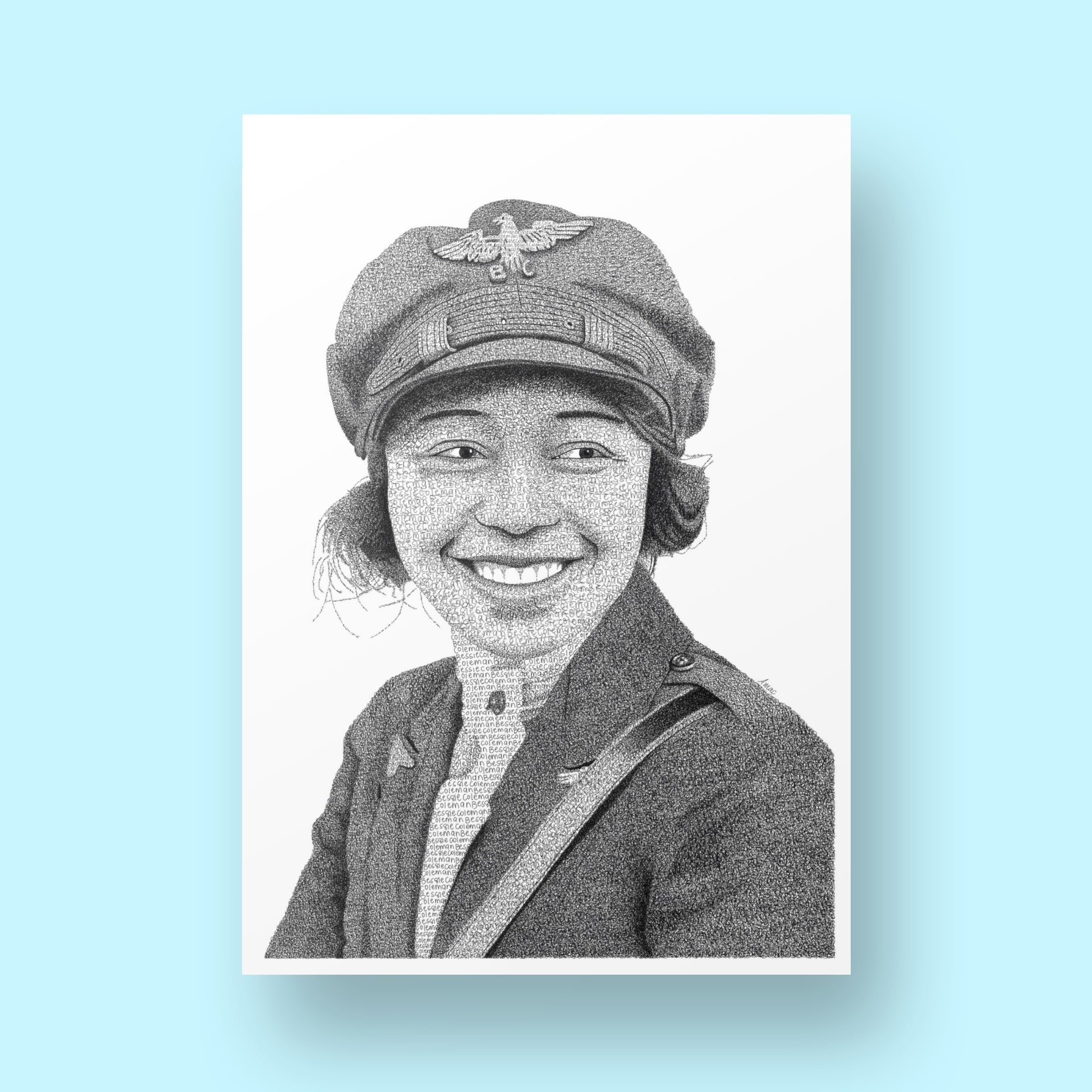 Bessie Coleman Illustrated Portrait Coffee Mug by Illustrated